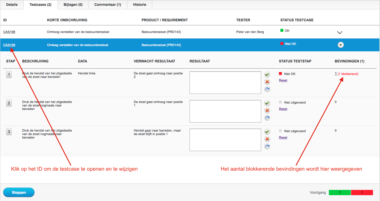 Scherm (Nieuw) - Testrun uitvoeren - Release