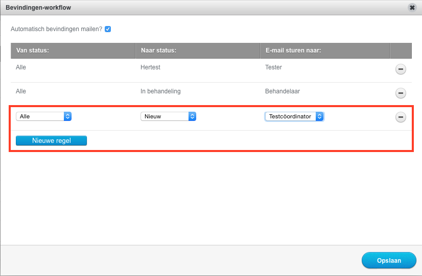 Scherm - Light-box - Bevindingen workflow - Nieuwe regel